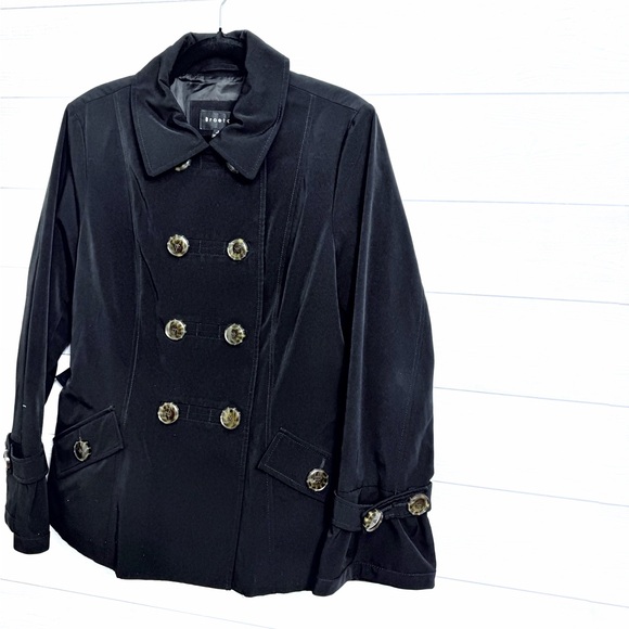 Braetan Women’s Black Double Breasted Trench Coat Jacket. Size L - Picture 3 of 7